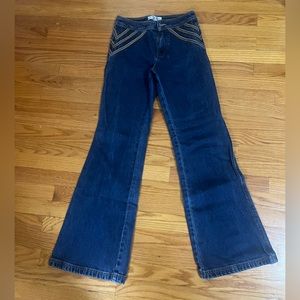 Free people flare embroidered jean - size 25